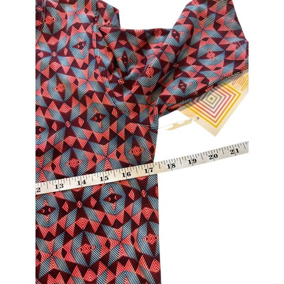 LuLaRoe Julia Women’s Red & Navy Blue Dress - Picture 7 of 9